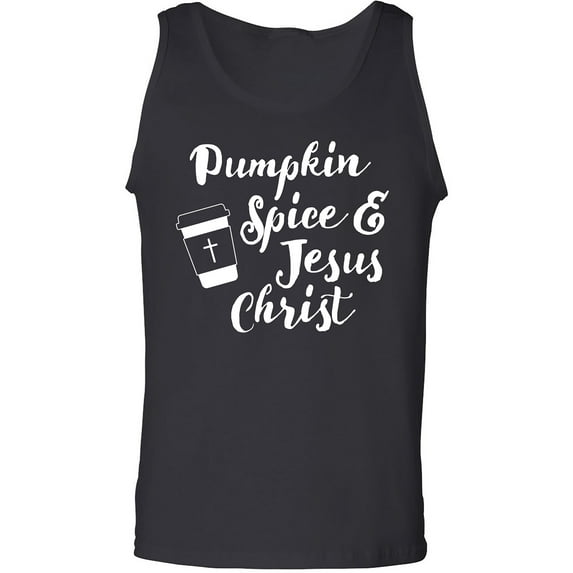 Pumpkin Spice & Jesus Christ Adult Tank Top