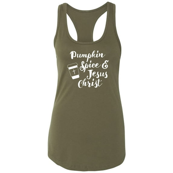 Pumpkin Spice & Jesus Christ Racerback Tank