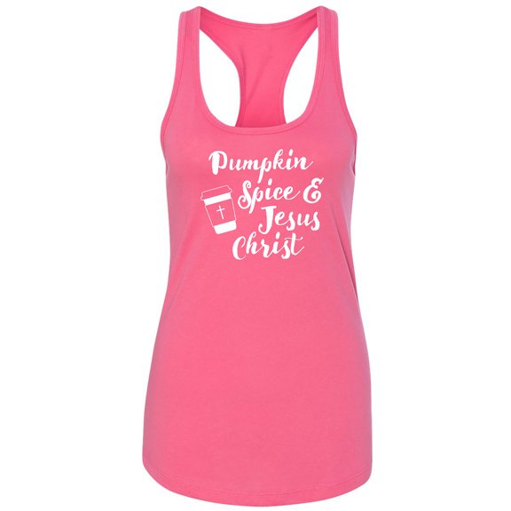 Pumpkin Spice & Jesus Christ Racerback Tank