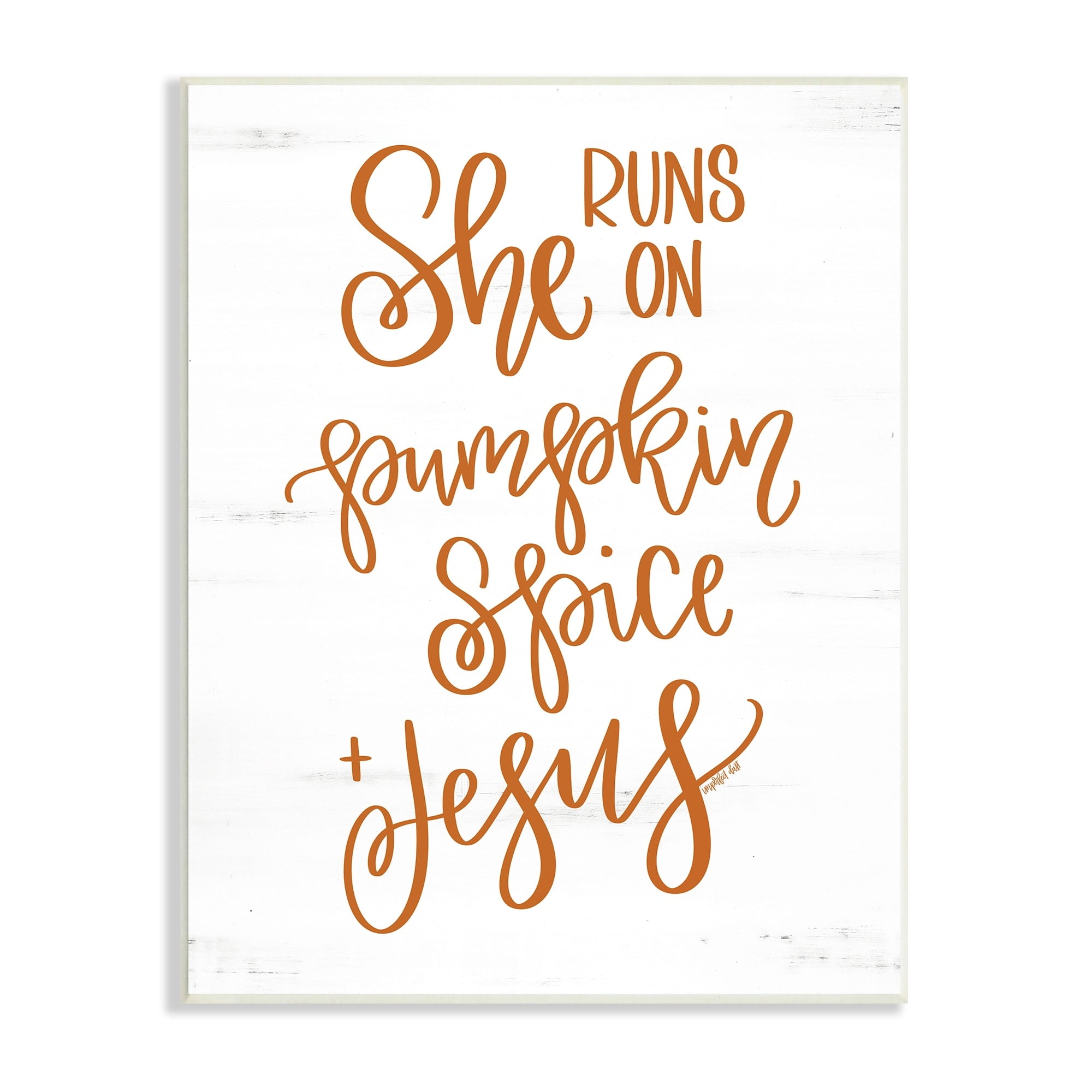 Pumpkin Spice & Jesus Endearing Fall Typography Script Religious Graphic Art Unframed Art Print Wall Art