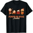 thumbnail image 1 of Pumpkin Spice Junkie Coffee Pumpkin Spice Latte Thanksgiving T-Shirt, 1 of 2
