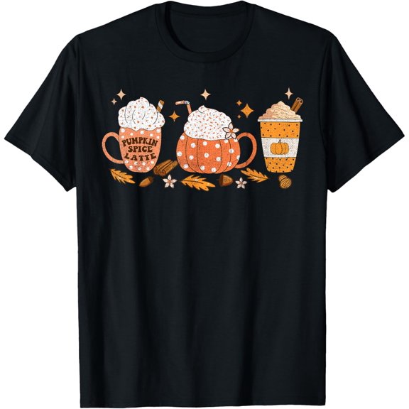 Pumpkin Spice Latte Fall Vibes Autumn Pumpkin Spice Coffee T-Shirt