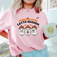 thumbnail image 1 of Pumpkin Spice Latte Season Ghost Sweatshirt Cute Fall Coffee Shirt Spooky Season Halloween Ghosts With Beanies Autumn Tee, 1 of 5