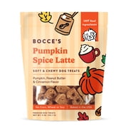 Bocces Bakery Soft & Chewy Pumpkin Spice Latte Soft Treats for Dogs, 5oz Bag