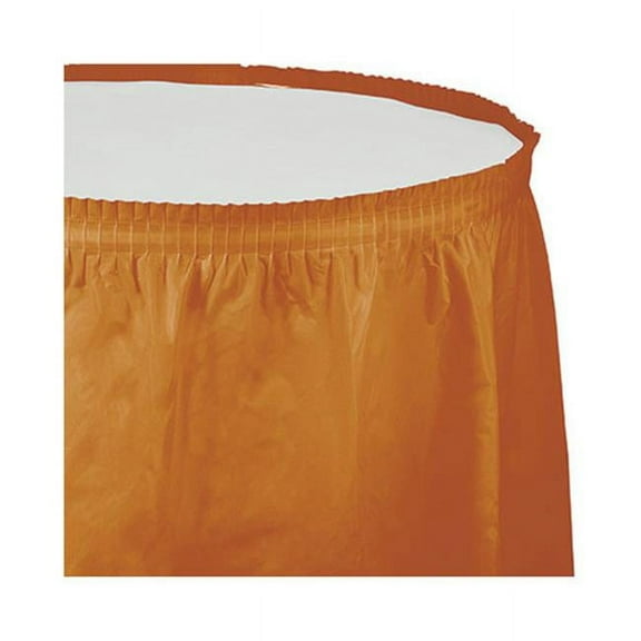 Pumpkin Spice Orange 14' x 29" Plastic Tableskirts