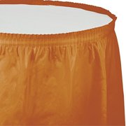 Pumpkin Spice Orange 14' x 29" Plastic Tableskirts
