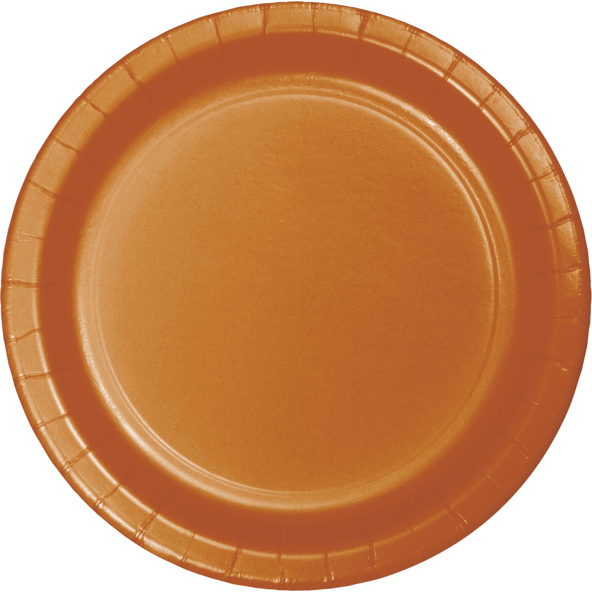 Creative Converting Pumpkin Spice Orange Paper Plates, 24 ct
