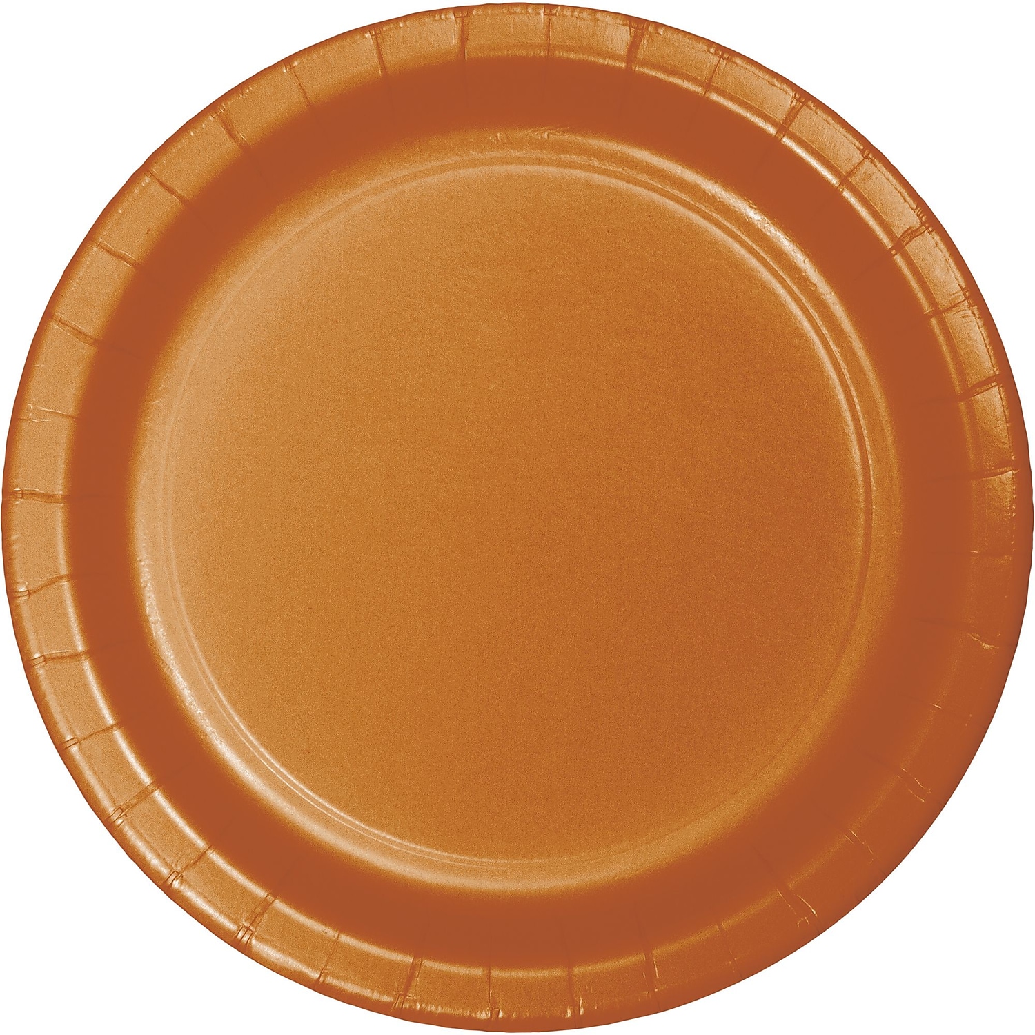 Pumpkin Spice Round Paper Dessert Plates 24 Count for 24 Guests