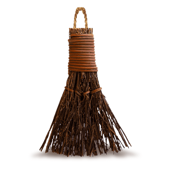 Pumpkin Spice Scented Broom 3in (1 Pack) Mini Broomsticks - Decorative Witch Broom for Door Protection & Halloween Dcor