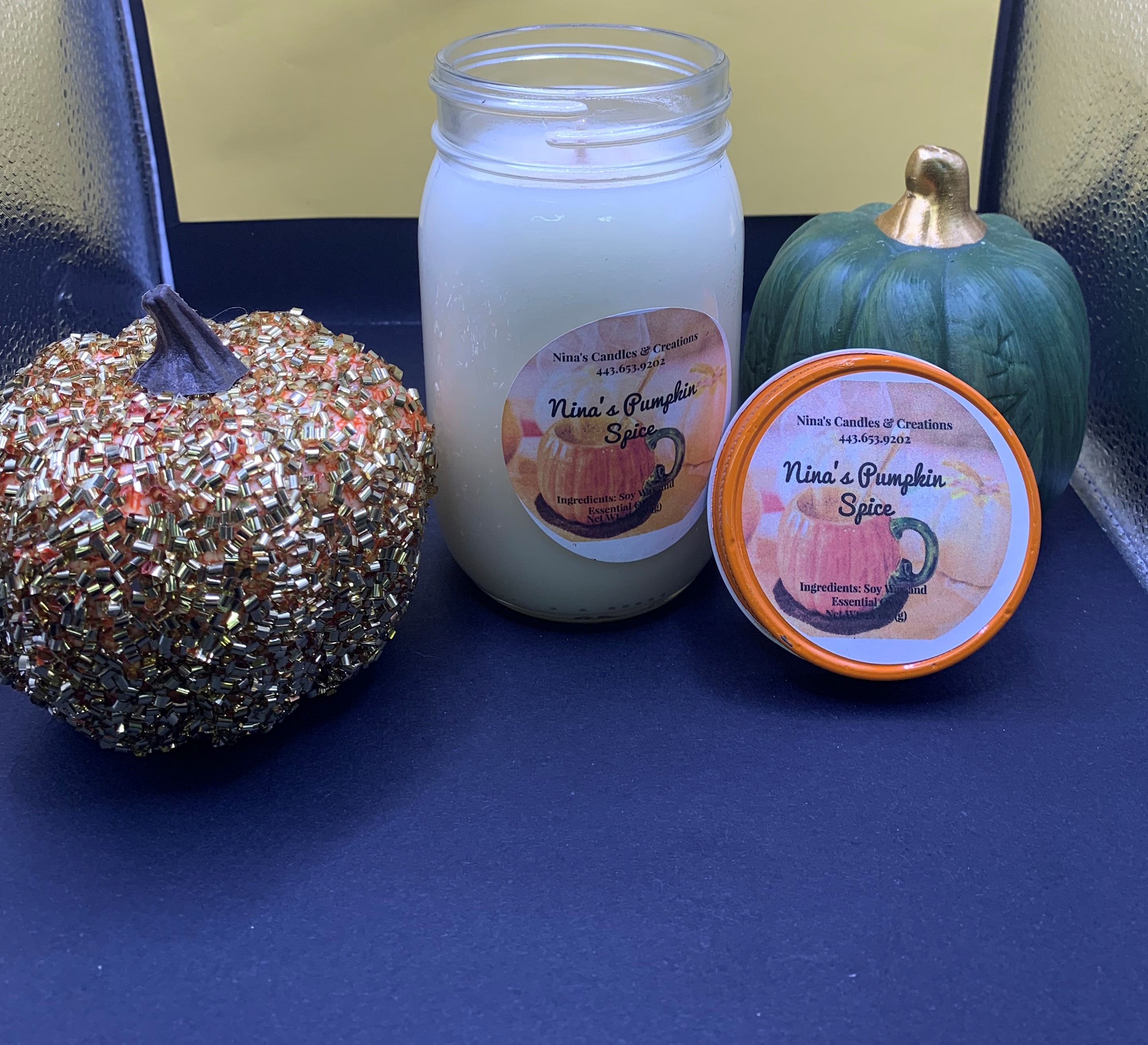 Pumpkin Spice Scented Candle 16oz 20.00Free Shipping!!!