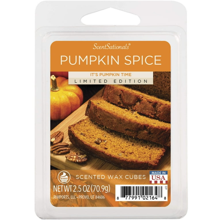 Pumpkin Spice Scented Wax Melts, ScentSationals, 2.5 oz (1-Pack
