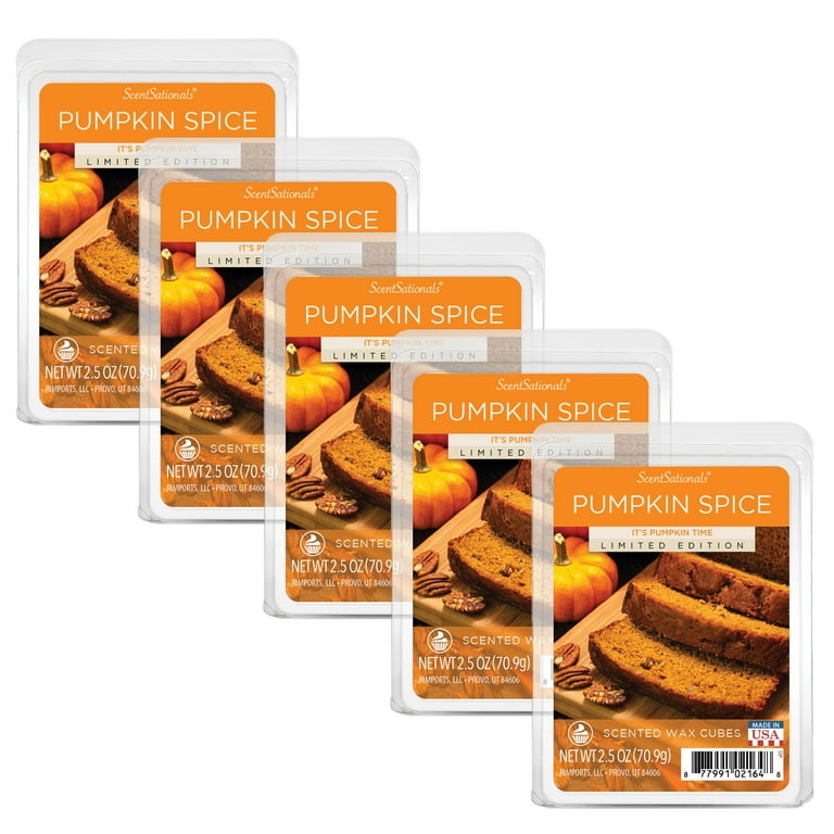Pumpkin Spice Scented Wax Melts, ScentSationals, 2.5 oz (1-Pack