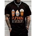 thumbnail image 1 of Pumpkin Spice Season T-Shirt Fall Autumn T-Shirt Graphic Tees Men Tops Clothes, 1 of 6