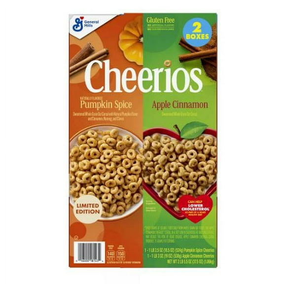 Pumpkin Spice and Apple Cinnamon Cheerios Cereal, 2 pk.