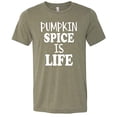 thumbnail image 1 of Pumpkin Spice is Life Adult Unisex Short Sleeve T-Shirt-Heather Olive-4XL, 1 of 4