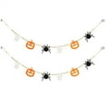 thumbnail image 1 of Pumpkin Spider Ghost Wooden-Beads Rope Bunting Signs, Indoor/Outdoor Hanging Banners, Halloween Party, 1 of 9