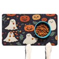 thumbnail image 1 of Pumpkin Spooky Dog Food Mats for Floors Happy Halloween Pumpkin Ghost Absobing Durable 17x30 Inch Cat Food Mat Dog Feeding Mat EcoFriendly Durable Pet Placemat, 1 of 7