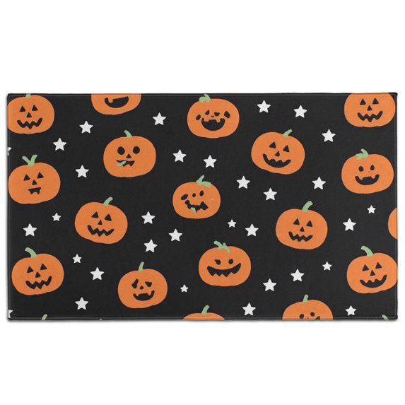 Pumpkin Spooky No Slip Welcome Mats x Inch Halloween Pumpkin Protection Door Mats Layered Door Mats for Entryway Porch Entryway Kitchen