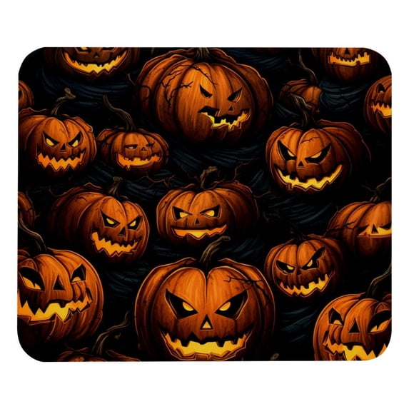 Pumpkin Square Gaming Mouse Pad Desk Mat, 8.3x9.8 Inch, Non-Slip Rubber Bottom, Printed, Suitable for Office and Gaming