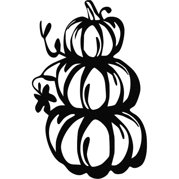 Pumpkin Stack - Metal Wall Art