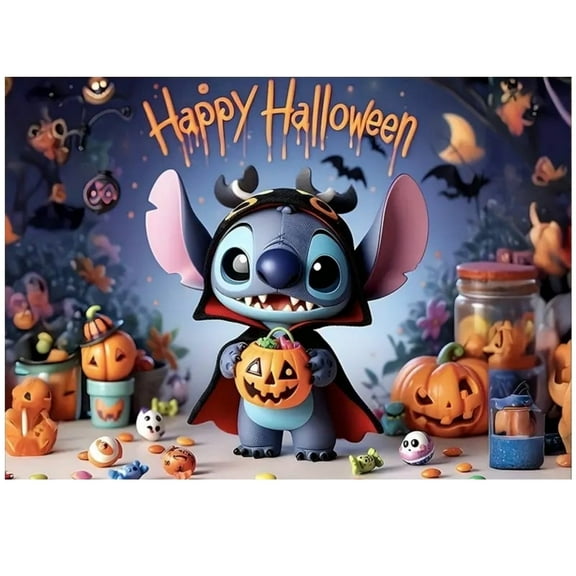 Pumpkin Stitch Halloween Decoration Backdrop Banner 5.9x3.6ft Pumpkin Ghost Style Party Decoration Banner Backdrop Photo Booth Props for Home Indoor Outdoor Party Supplies