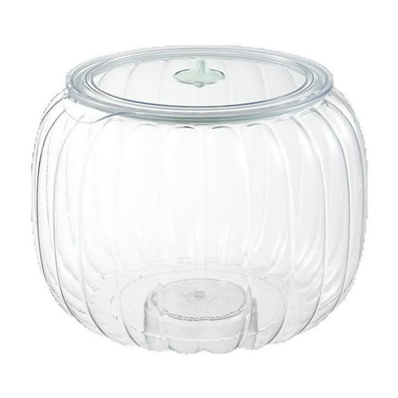 Pumpkin Storage Jar - Large Size, Glacier Striped, Airtight, Transparent, For Candy, Jewelry, Home Decor - Organizer Container For Kitchen, Living Room, Office