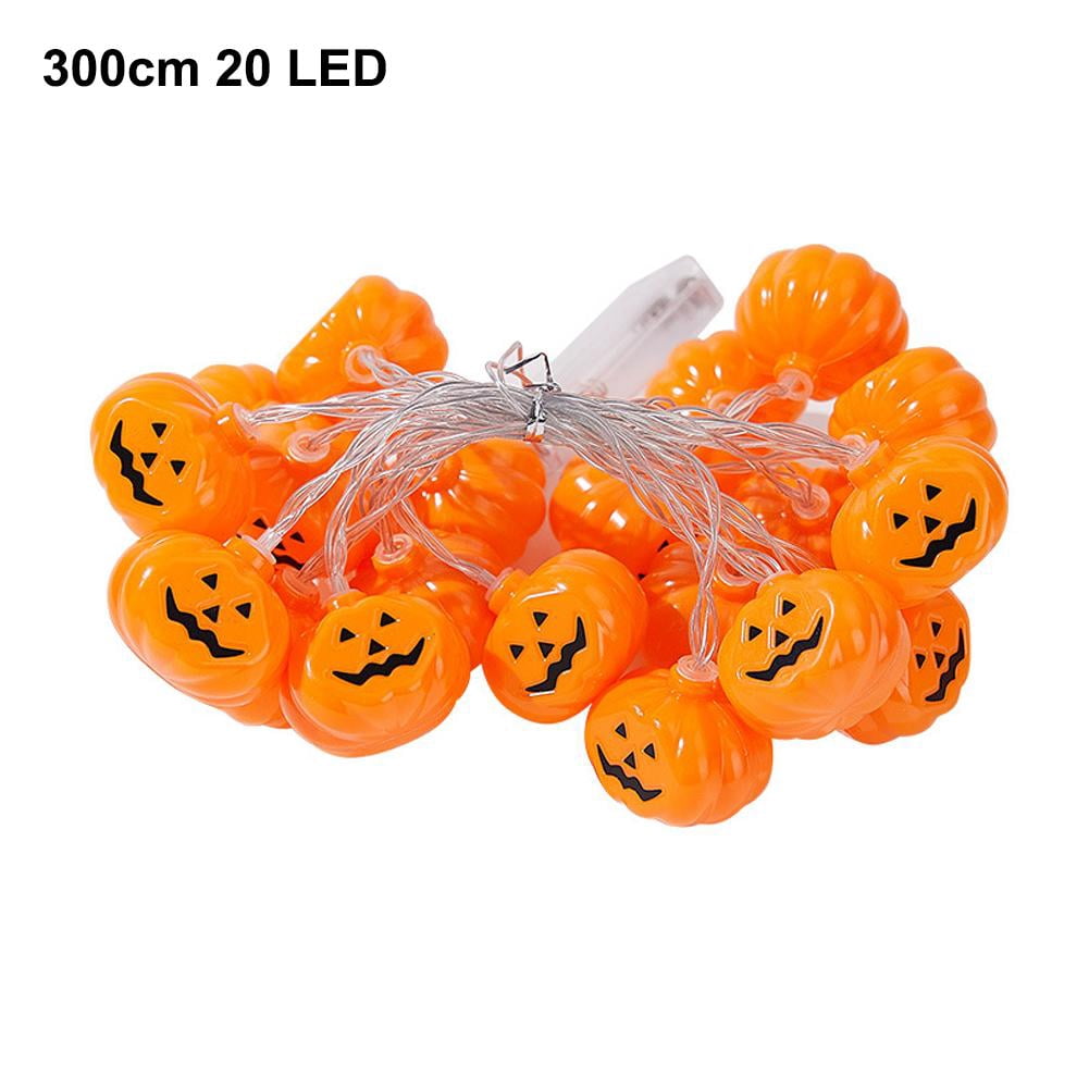 Pumpkin String Light Trick Or Treat Lantern Horror Halloween Decoration ...