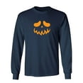 thumbnail image 1 of Pumpkin Stupid Sarcastic Humor Novelty Men's Long Sleeve Shirts, 1 of 3