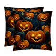 thumbnail image 1 of Pumpkin Stylish Velvet Throw Pillow Covers Set of 2 with Unique Patterns for Bed Pillow - 16x16, 18x18, 20x20 Inches for Various Occasions, 1 of 1