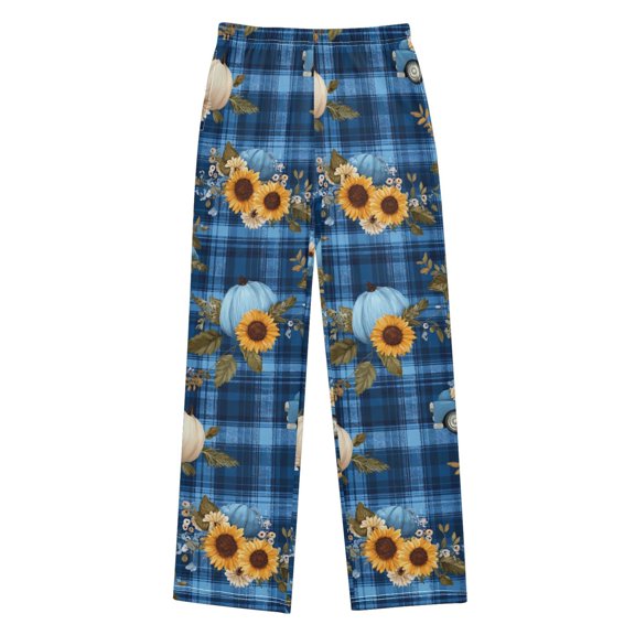 Pumpkin Sunflower Cycling Boys Pajama Pants Soft and Lightweight Elastic Waistband Children's Pajama Pants