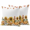 thumbnail image 1 of Pumpkin Sunflower Fall Outdoor Waterproof Pillow Covers, Thanksgiving Botanical Leaves Autumn Decorative Square Throw Pillowcase Sofa Cushion Sham for Patio/Couch/Chair, 26"x26" 2 Pack, 1 of 8