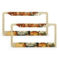 thumbnail image 1 of Pumpkin Sunflower Flowers Thanksgiving License Plate Frames 2 Pack Happy Fall Harvest Funny License Plates for Girl Women Men Vehicles 2 Hole Quality Aluminum Metal License Plate Frame, 1 of 1