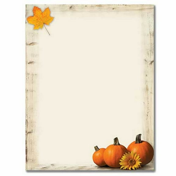 Pumpkin Sunflower Letterhead - 80 Sheets - 8 1/2in. X 11in. (alh014)