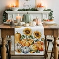 thumbnail image 1 of Pumpkin Sunflower Table Runner, Autumn Thanksgiving Kitchen Dining Table Decoration for Home Party Decor 13x36 Inches, 1 of 9