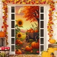 thumbnail image 1 of Pumpkin Sunflower Thanksgiving Porch Curtain Door Frame Hanging Cloth Background Decor, 1 of 6
