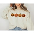 thumbnail image 1 of Pumpkin Sweatshirt, Pumpkin Sweater, Jack O Lantern Sweatshirt, Halloween Crewneck Sweatshirt, Halloween Sweater, Spooky Season, Fall Hoodie, 1 of 5