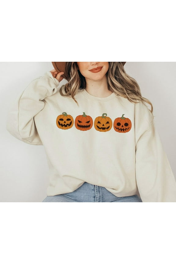 Pumpkin Sweatshirt, Pumpkin Sweater, Jack O Lantern Sweatshirt, Halloween Crewneck Sweatshirt, Halloween Sweater, Spooky Season, Fall Hoodie