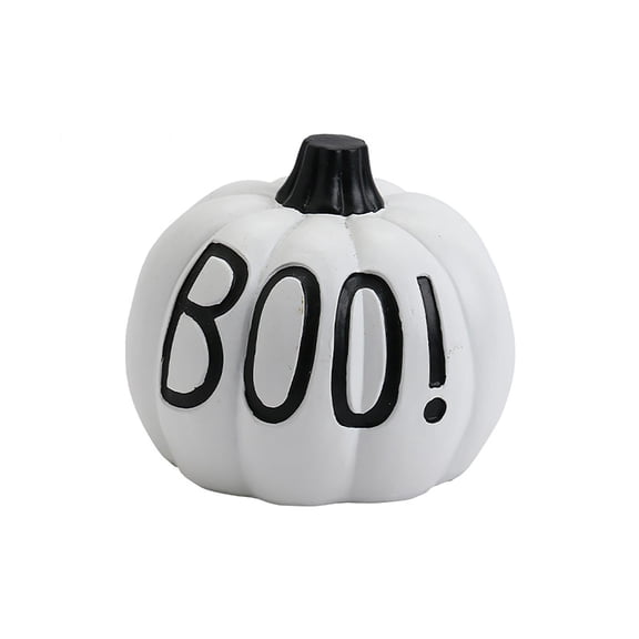 Pumpkin Table Decoration Single Small White Resin for Halloween Home Decor