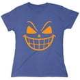 thumbnail image 1 of Pumpkin Teeth Sarcastic Humor Novelty Funny Women's Casual Tees, 1 of 3