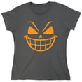 thumbnail image 1 of Pumpkin Teeth Sarcastic Humor Novelty Funny Women's Casual Tees, 1 of 3