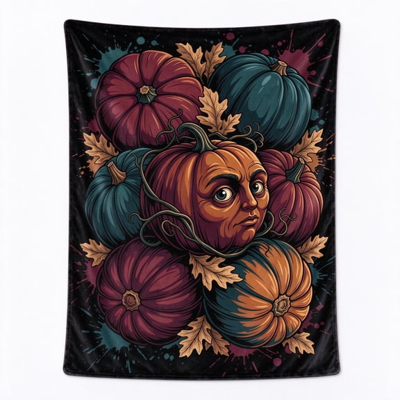 Pumpkin Throw Blanket, Thanksgiving Fall Pumpkin Design Blanket, Cozy Home Decor for Sofa , Holiday Gift for Women Men 50x40