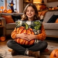 thumbnail image 1 of Pumpkin Throw Pillow, 18X18 Inch Halloween Pumpkin Decor, for Fall Indoor Home Gatherings, Spooky Seasonal Parties, and Casual Daily Sofa Use, Soft Decorative Cushion Cover to, 1 of 6