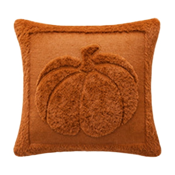 Pumpkin Throw Pillows 18 x 18 Inch, Plush Tufted Fall Thanksgiving Decor for Sofa Couch