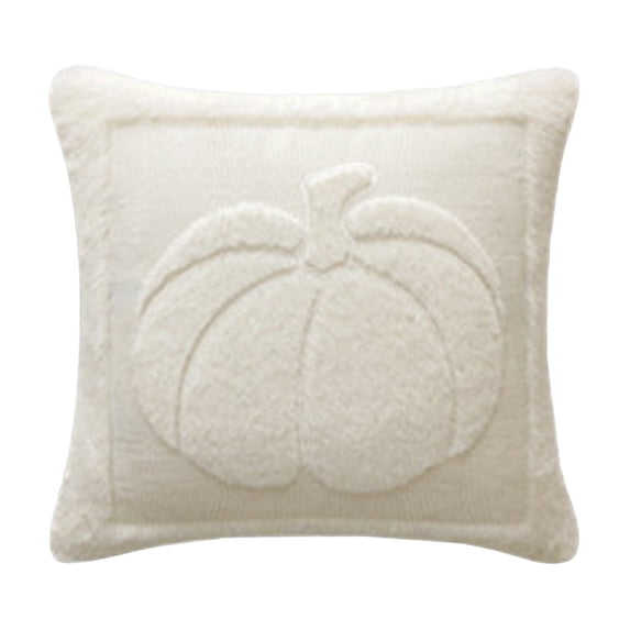 Pumpkin Throw Pillows 18 x 18 Inch, Plush Tufted Fall Thanksgiving Decor for Sofa Couch