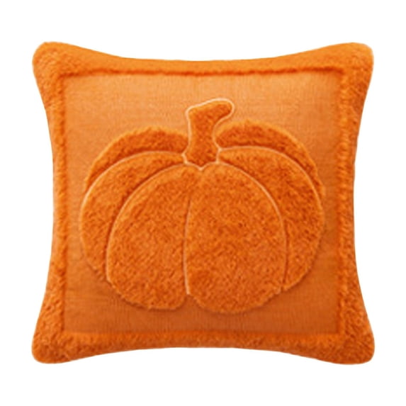 Pumpkin Throw Pillows 19.7 x 19.7 Inch, Plush Tufted Fall Thanksgiving Decor for Sofa Couch