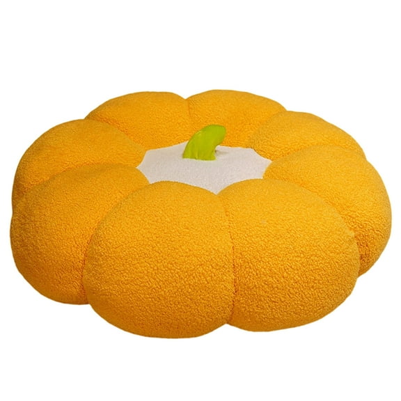 Pumpkin Throw Pillows 3D Fluffy Fall Cushion Soft Plush Thanksgiving Halloween Decor for Bedroom Sofa Car Seat Reading Nook Home Decorations Seasonal Holiday Gift