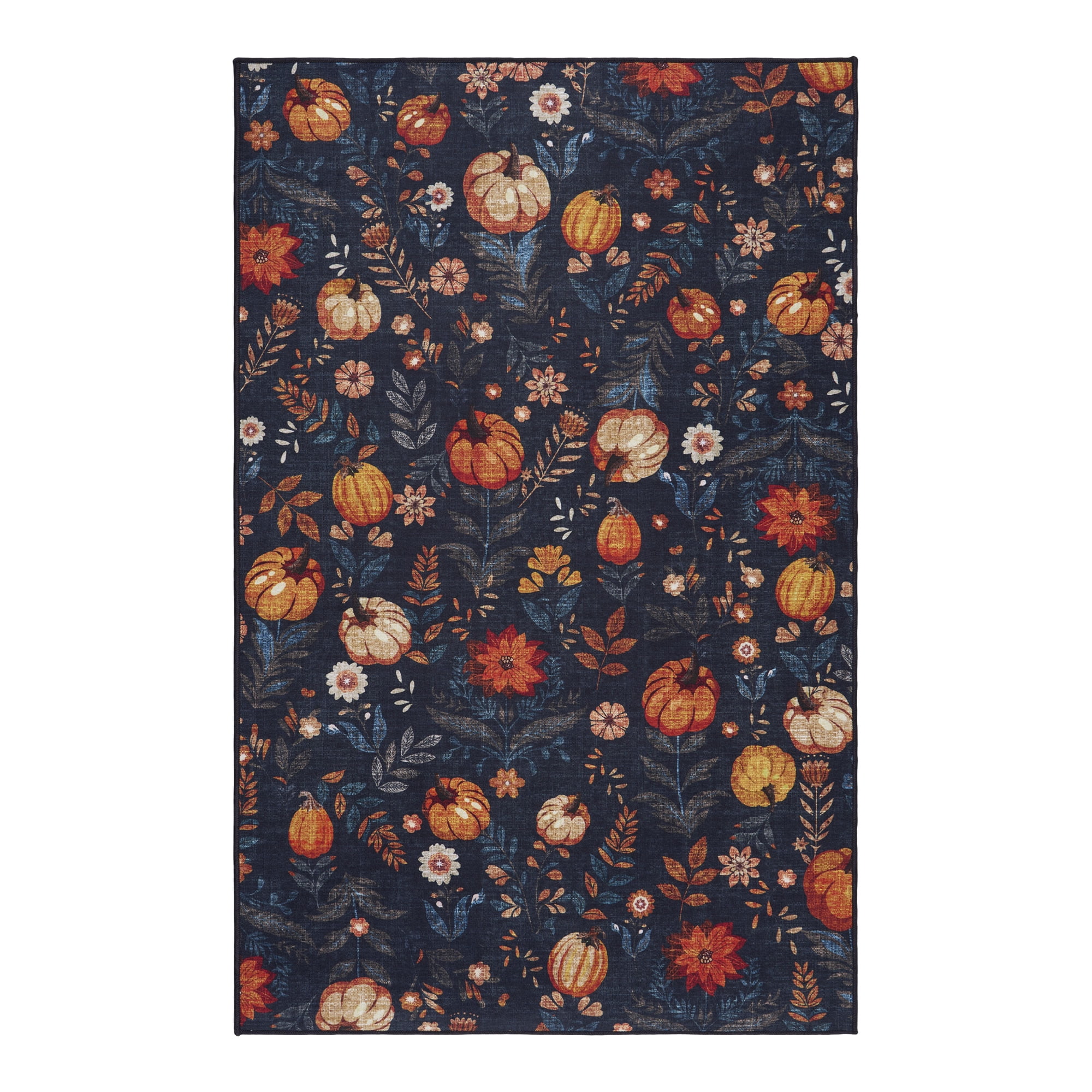 Pumpkin Toss Printed Runner, 30"x47", Polyester pile