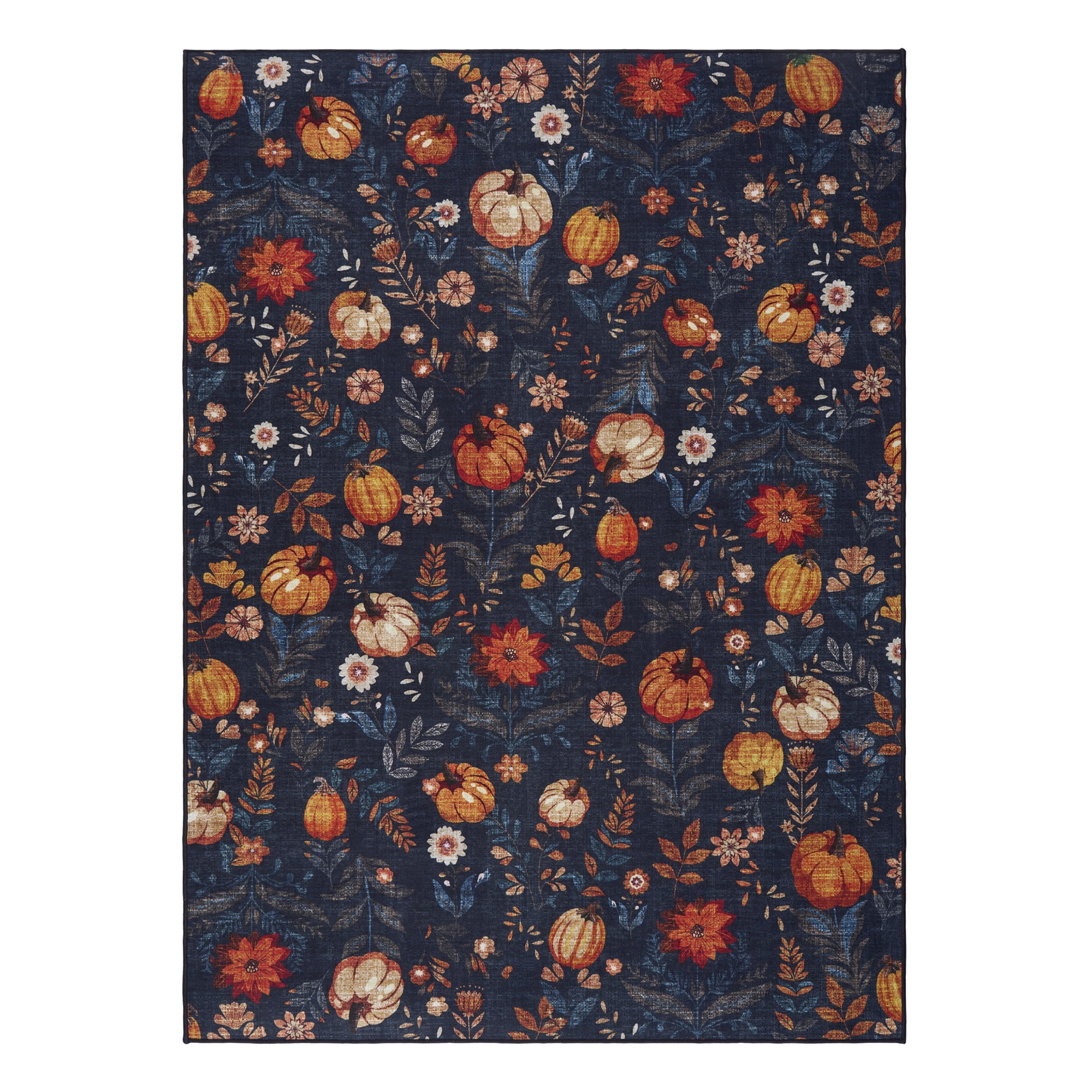 Pumpkin Toss Printed Runner, 40"x55", Polyester pile