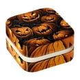 thumbnail image 1 of Pumpkin Travel Portable Square Storage Box with Earring Holder, Necklace Organizer, and Travel Organizer for Rings, Earrings, Necklaces, Bracelets, and More - Ideal for Girls and Women, 1 of 6