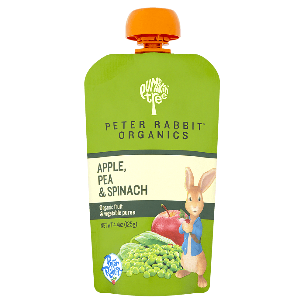 Pumpkin Tree Peter Rabbit Organics Pea, Spinach and Apple, 4.4 oz ...